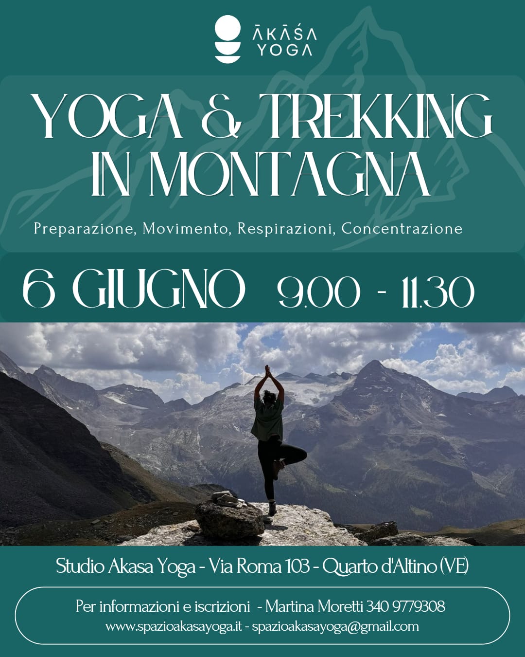 Yoga e trekking in montagna